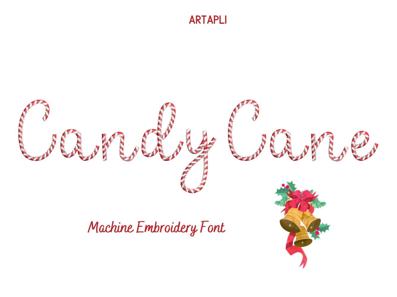 Dense Candy Cane Stitch Font