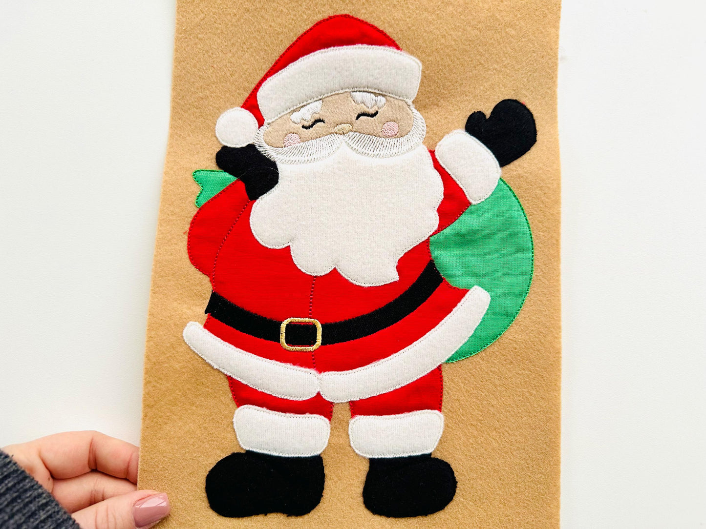 Big Merry Christmas Santa Applique