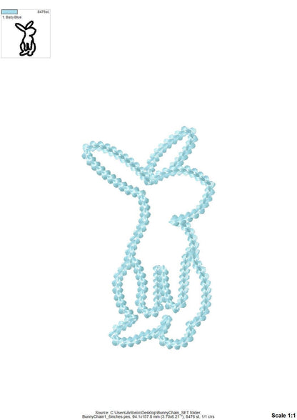 Easter Bunny Outline Set of 5