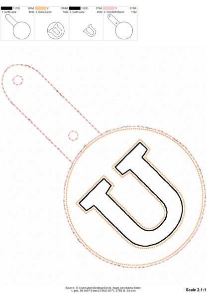 Special Puffy Puff Foam Round Keychain