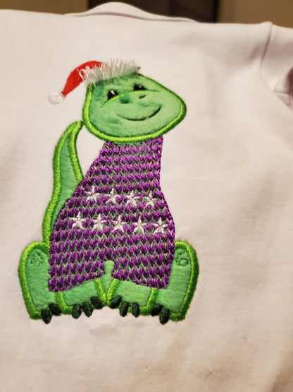 Little Christmas Dinosaur Applique