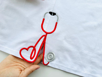 Therapist Medic Stethoscope with Heart