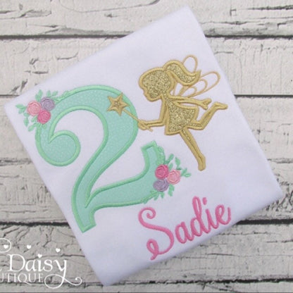 Single Fairy Outline Applique Set of 2