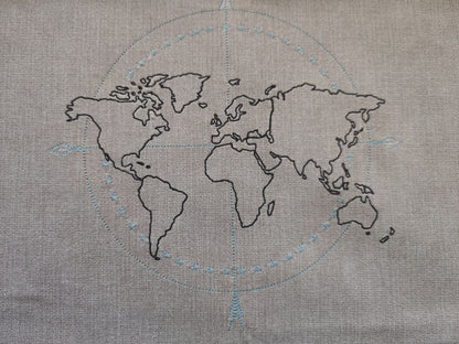 Compass Wanderlust World Map Globe