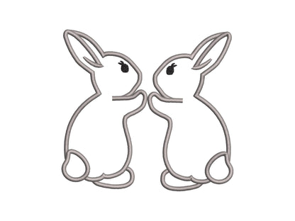 Cute Easter Bunnies Split Side Seam