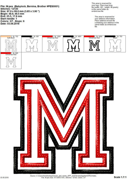 Double Applique Athletic Sport Font