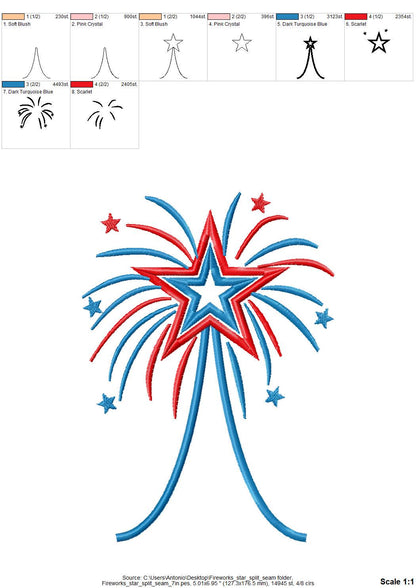Fireworks Star Split Side Seam
