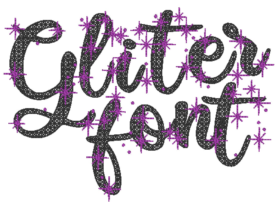 Sparkling Font Night Starry Sky