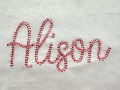 Extra Bold Chain Stitch Handwritten Font Alison