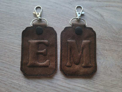 Puffy Puff Foam 3D Monogram Keychain ITH