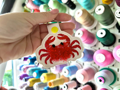 Fringed Crab Keychain