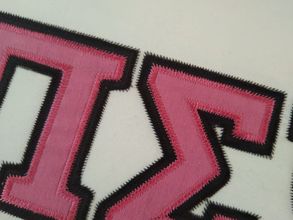 Large 2-Layers Applique Zig Zag Outline Greek Font