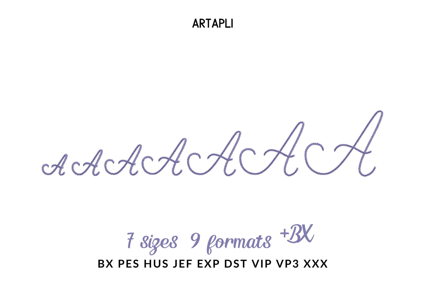 Tiny Chain FONT machine embroidery designs small sizes 1 up to 3 inch