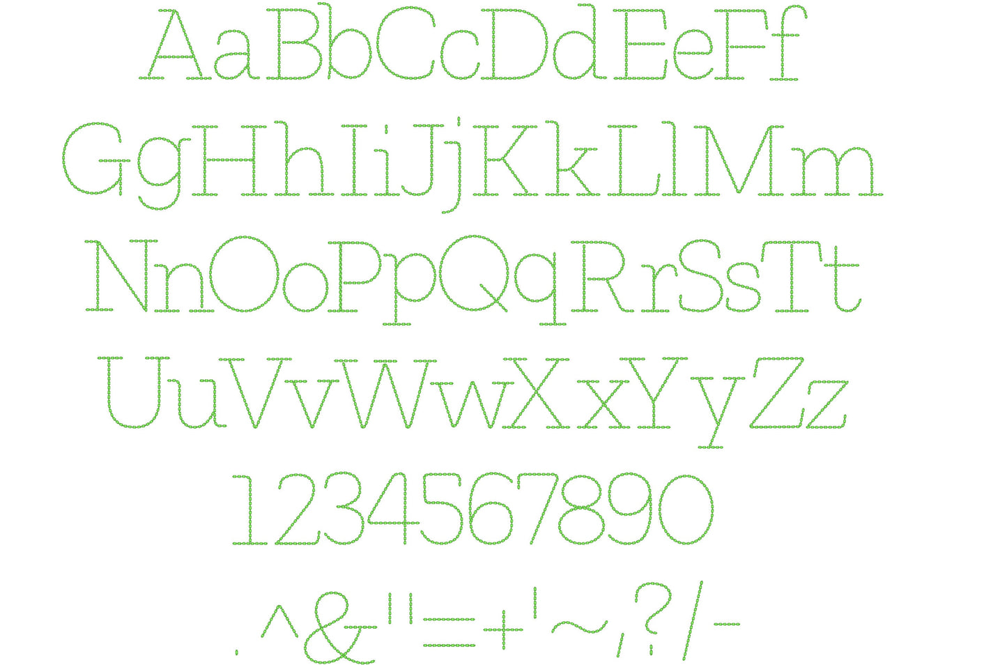 Hand Stitch Effect Font Nolan