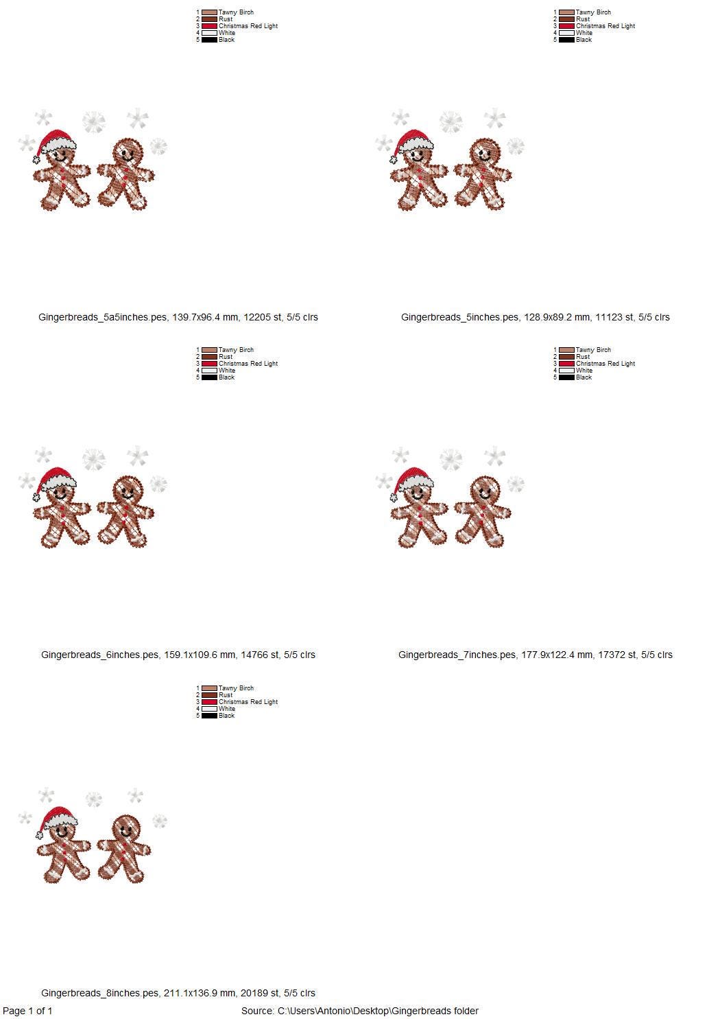 Cute Plaid Gingerbread Man 2 in a row