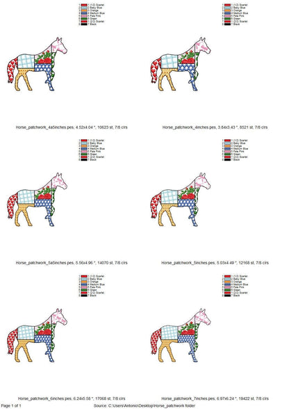 Patchwork Patterned Horse