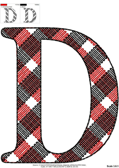 Buffalo Plaid Patterned Font Lake