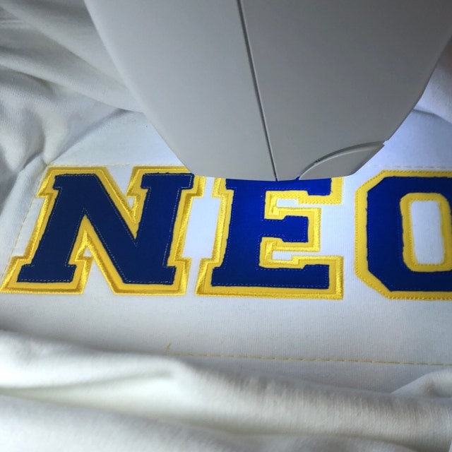 Double Applique Athletic Sport Font