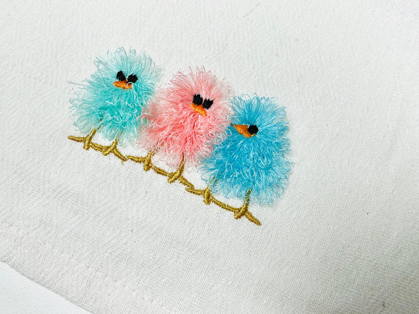Cute Fringed Chick Trio