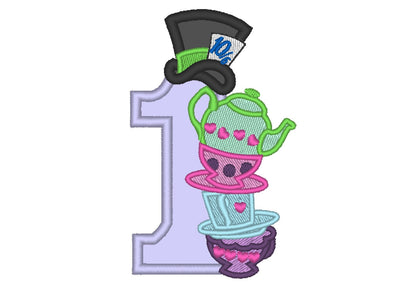 Wonderland Mad Hatter Birthday Number One