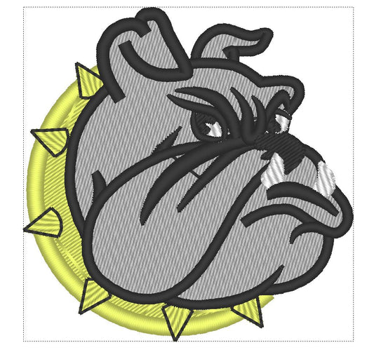 Bulldog Mascot Applique
