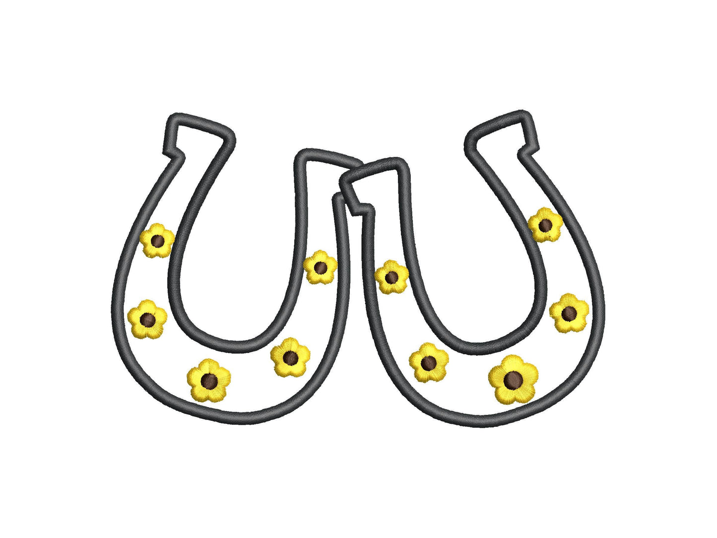 Floral Horseshoe Split Side Seam