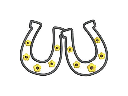 Floral Horseshoe Split Side Seam