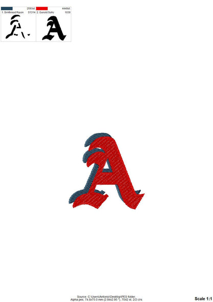 Old Style Shadow Greek Font