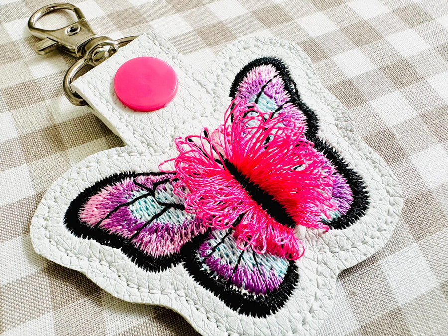 Fringed Butterfly Keychain ITH