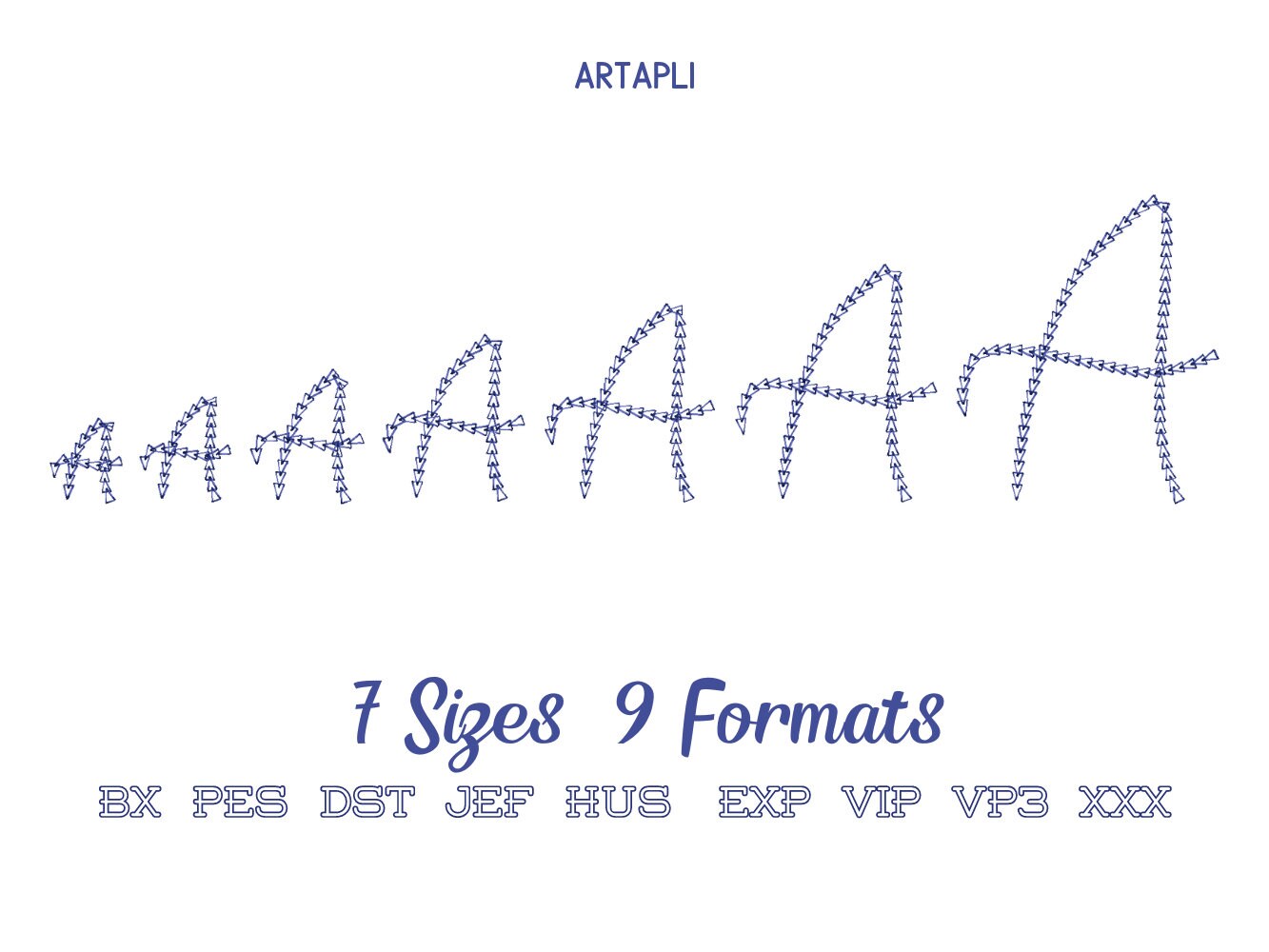 Quick Light Halmera Chain Stitch Font