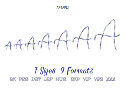 Quick Light Halmera Chain Stitch Font