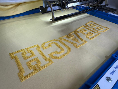 Wide Chain Stitch Outline Varsity Font