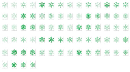 Micro Mini Single Snowflake Set of 16
