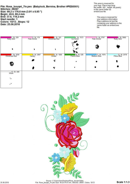 Shabby Chic Floral Rose Bouquet