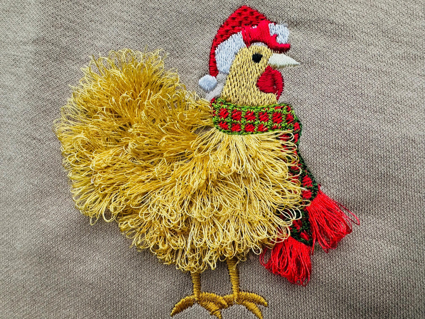 Fringed Chicken Christmas Festive Outfit