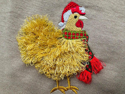 Fringed Chicken Christmas Festive Outfit