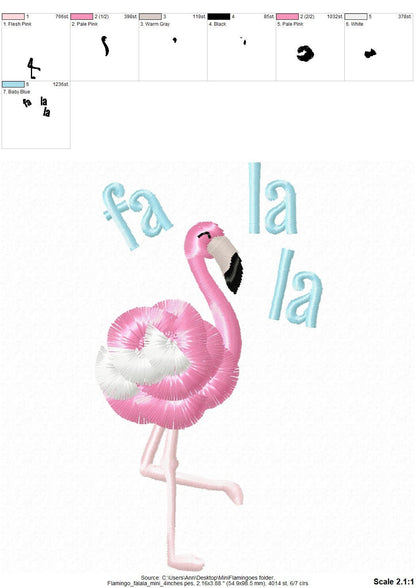 Mini Fringed Singing Flamingo