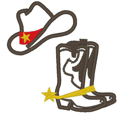 Cowboy Cowgirl Hat and Boots