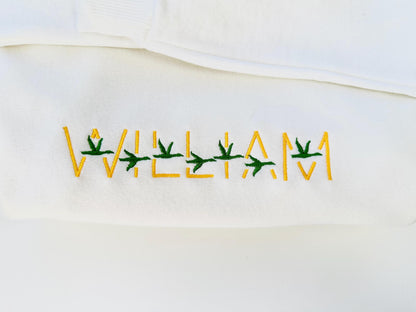 Satin stitch Mallard Font block type alphabet monogram machine