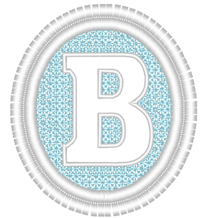 Fringed Monogram Frame and Embossed Font