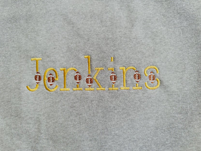 Satin Stitch Football Font Set of 2