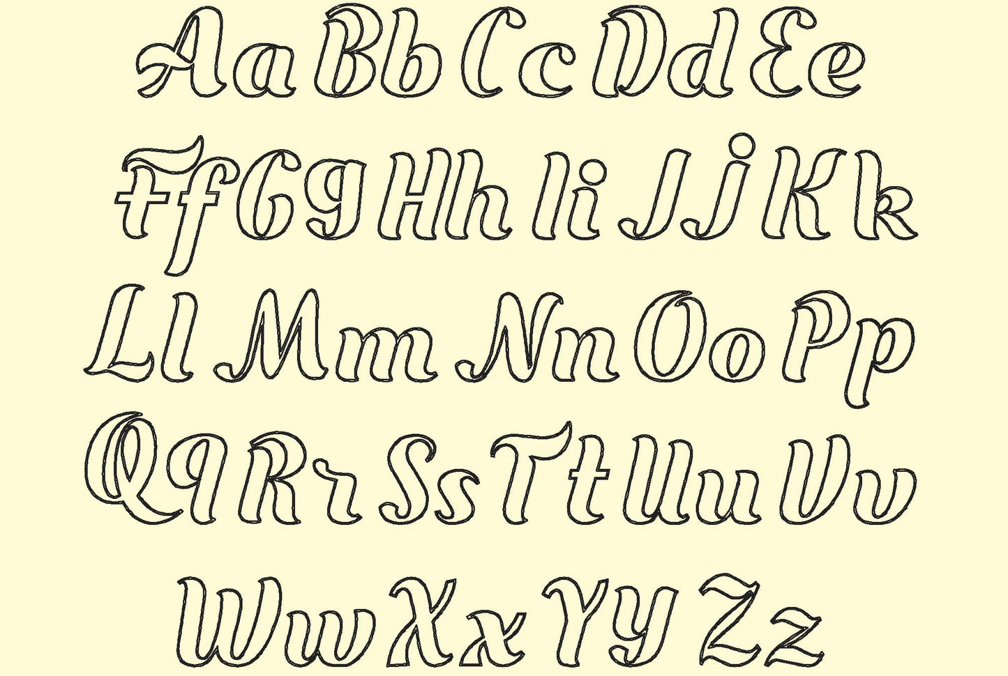 Summer Raggedy Edge Font Applique