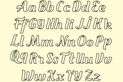 Summer Raggedy Edge Font Applique