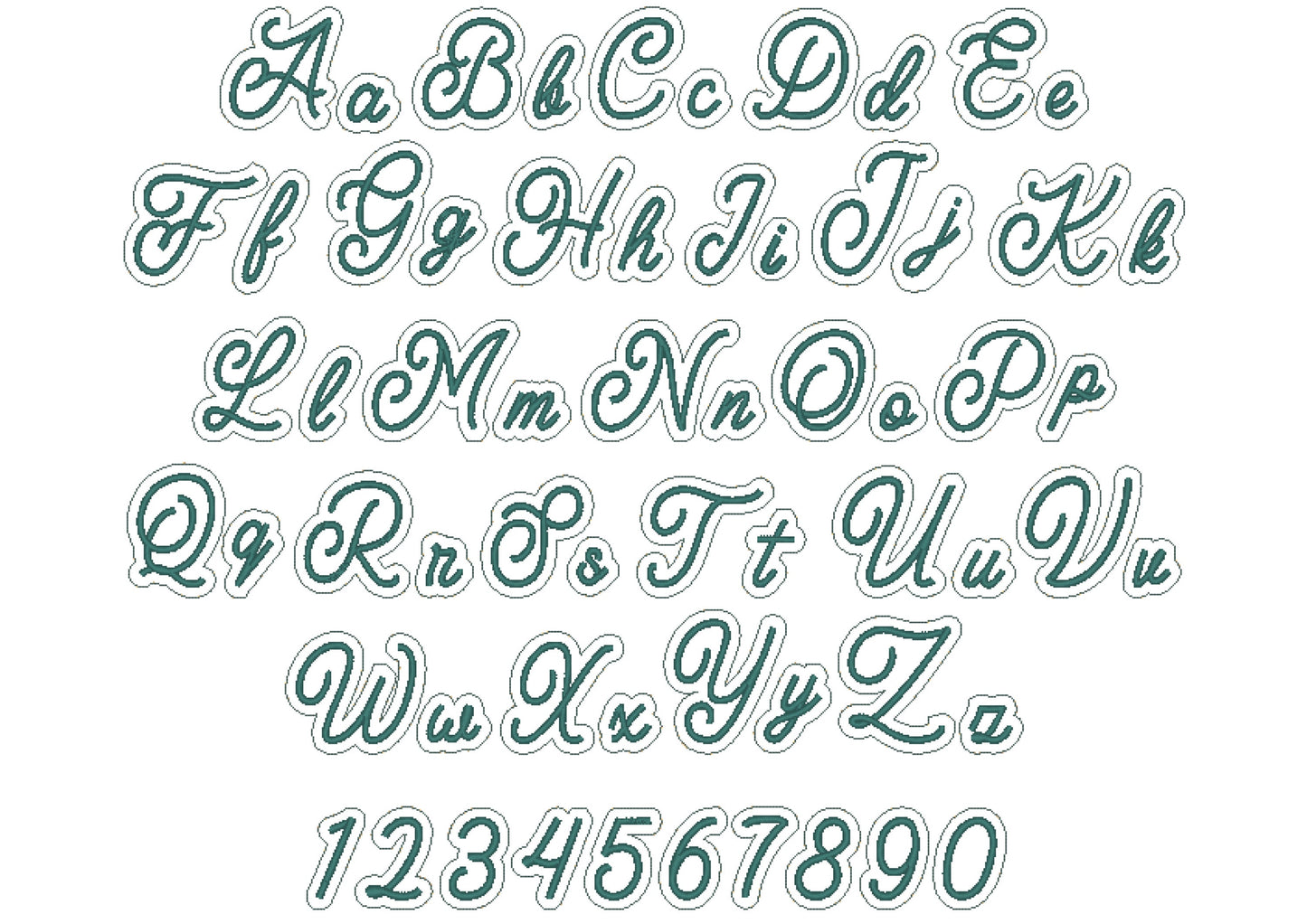 Glitter vinyl handwritten satin stitch italic FONT glitter HTV layer