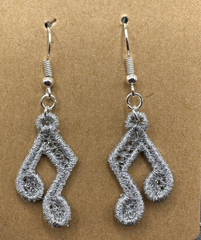 Music Notes Earrings Set of 5