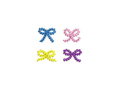 Chain Stitch Bow Set of 4