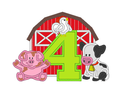 Farm Animals Birthday Numbers