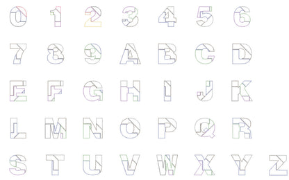 Patchwork Rag Edges Font Applique