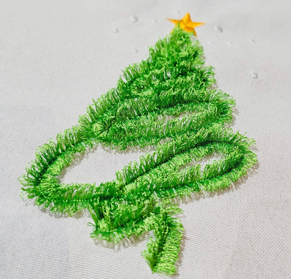Swirl Curl Fringed Christmas Tree