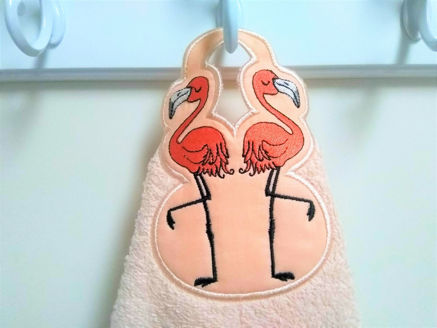 Flamingo Towel Hanging Hole Topper